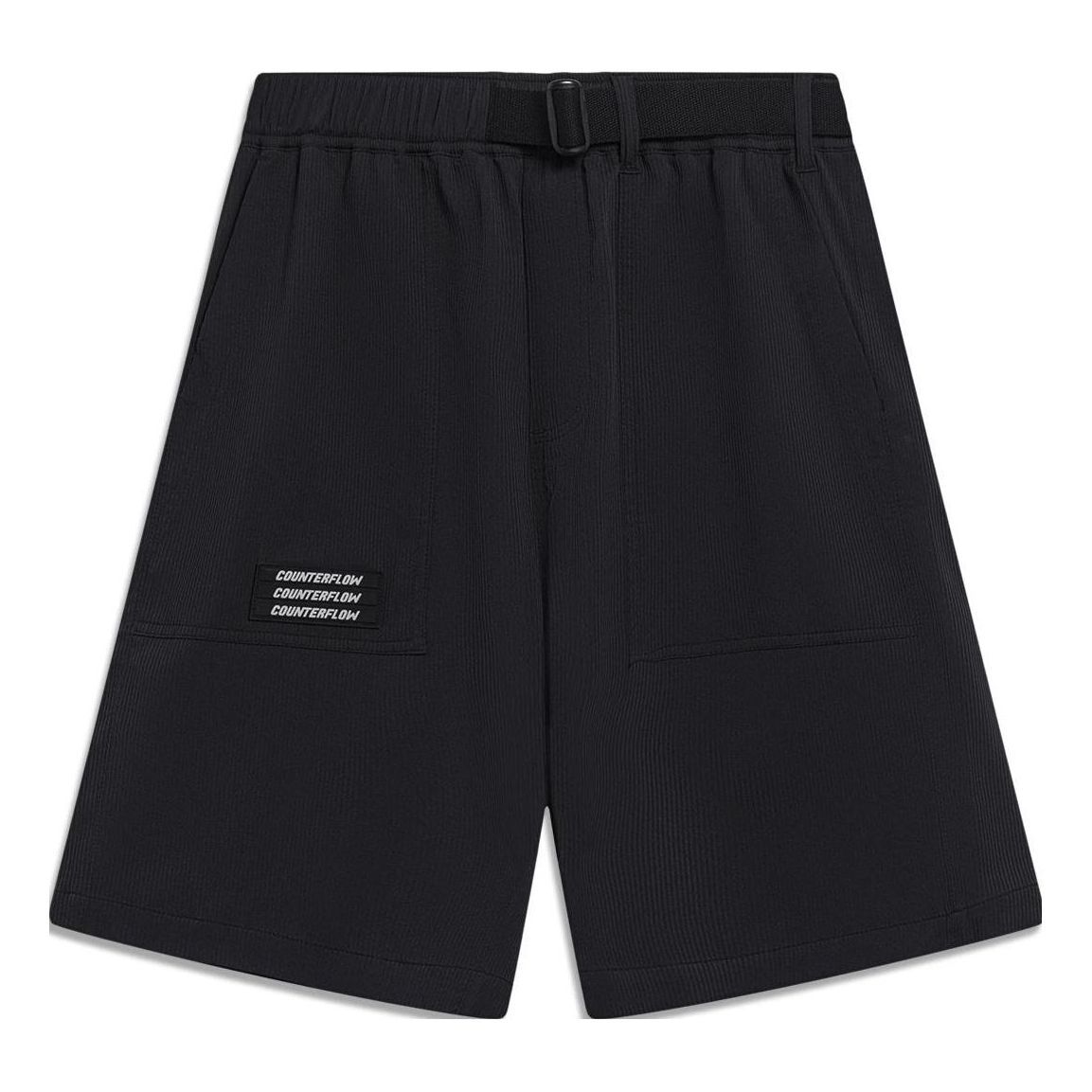 Li-Ning Counterflow Triple Logo Loose Fit Shorts 'Black' AKST583-1 sold by KicksCrew