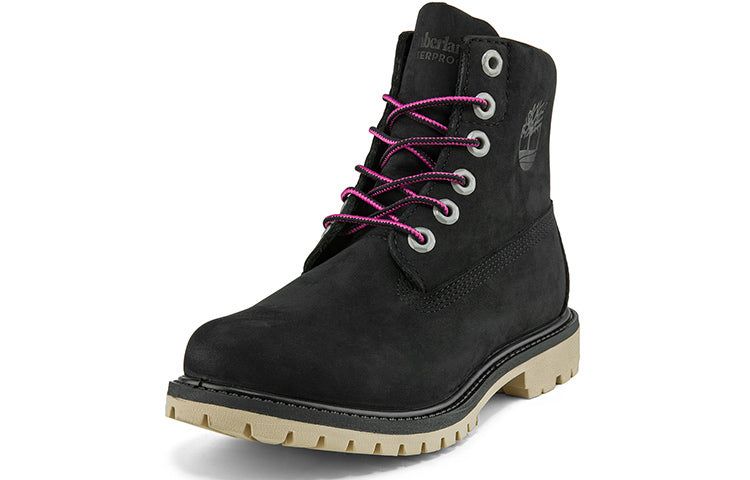 (WMNS) Timberland Paninara Collarless 6 Inch Wide Fit Waterproof Boots 'Black Nubuck' A2M2QW sold by KicksCrew product image thumbnail 3