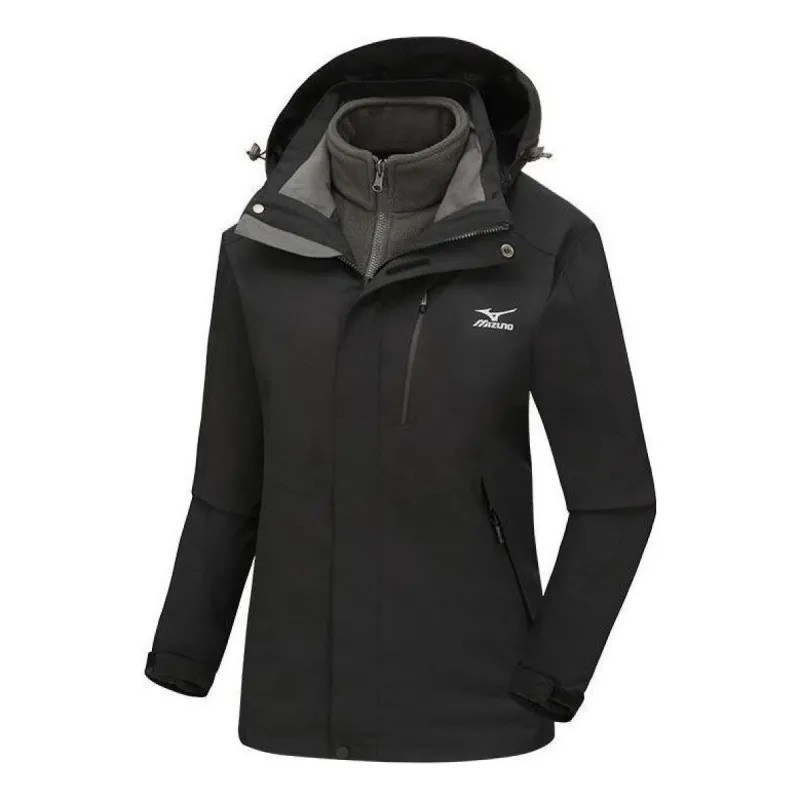 Mizuno Logo Windbreaker Jacket 'Black' A2CE2640 sold by KicksCrew
