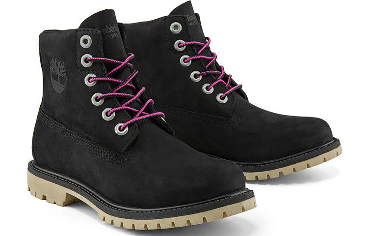 (WMNS) Timberland Paninara Collarless 6 Inch Wide Fit Waterproof Boots 'Black Nubuck' A2M2QW sold by KicksCrew product image thumbnail 4