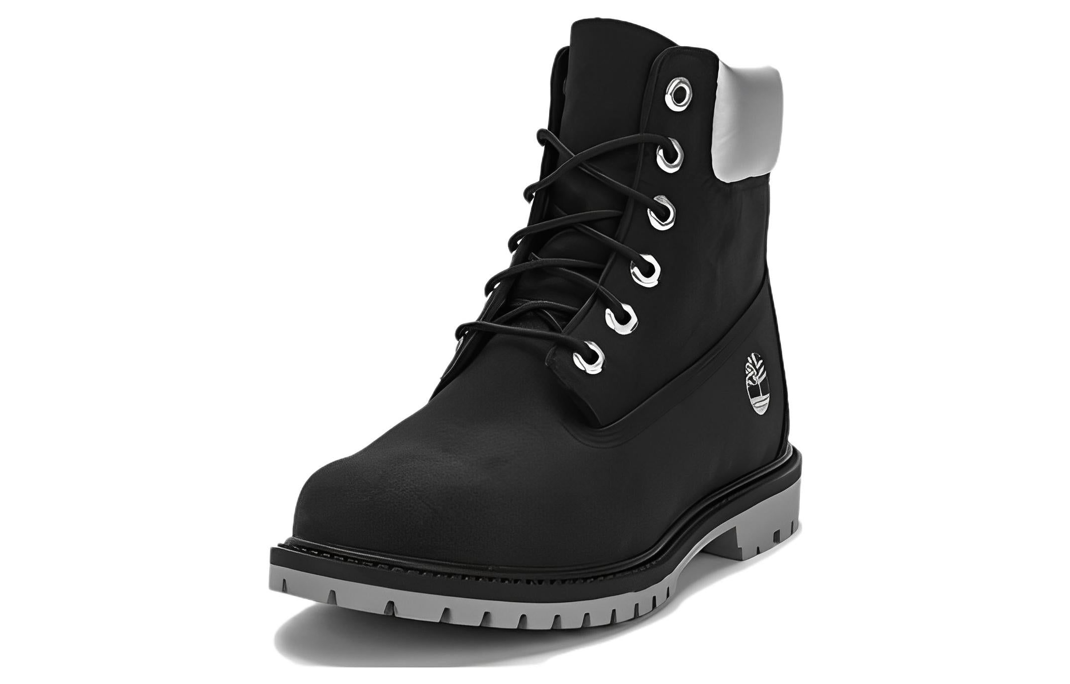 (WMNS) Timberland 6 Inch Heritage Cupsole Waterproof Boots 'Black Nubuck with Silver Collar' A5MAVW sold by KicksCrew product image thumbnail 2