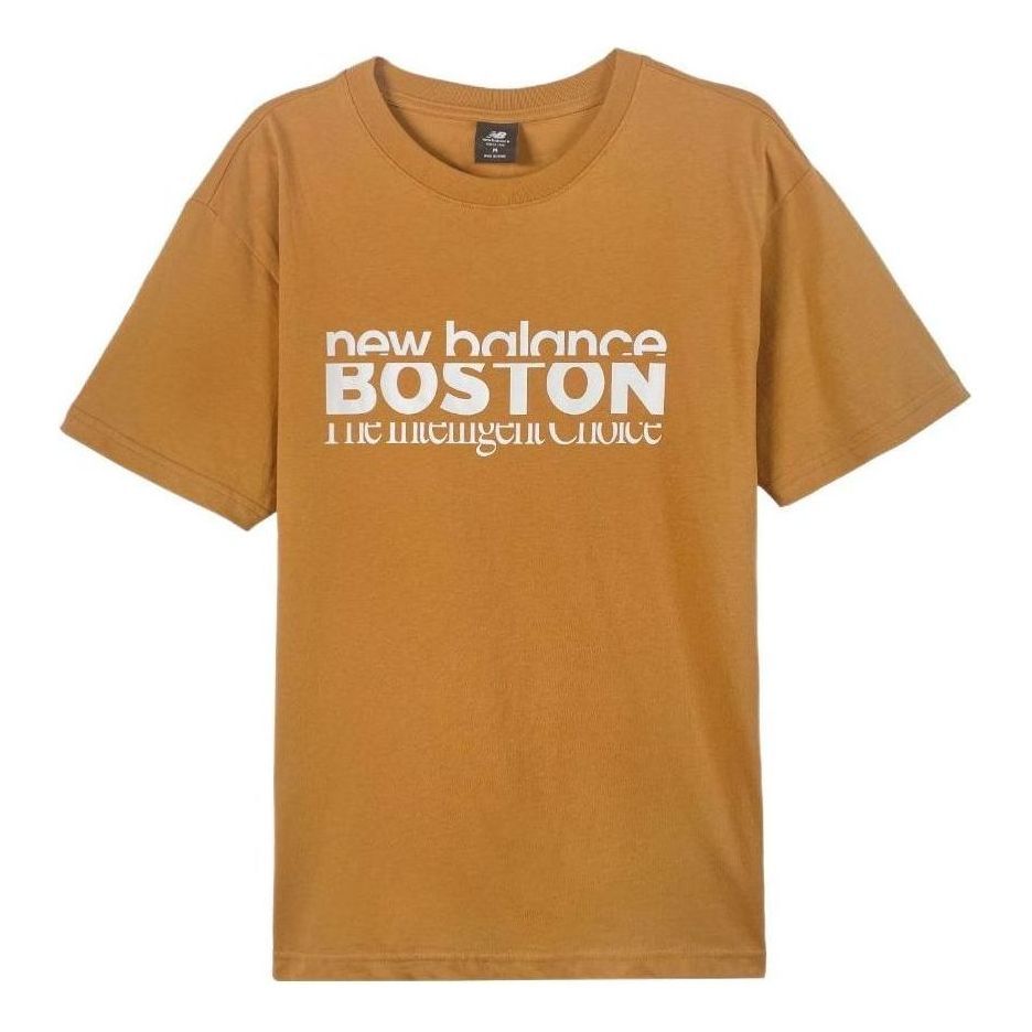 New Balance Boston Print Tee 'Orange White' AMT23308-RIL sold by KicksCrew