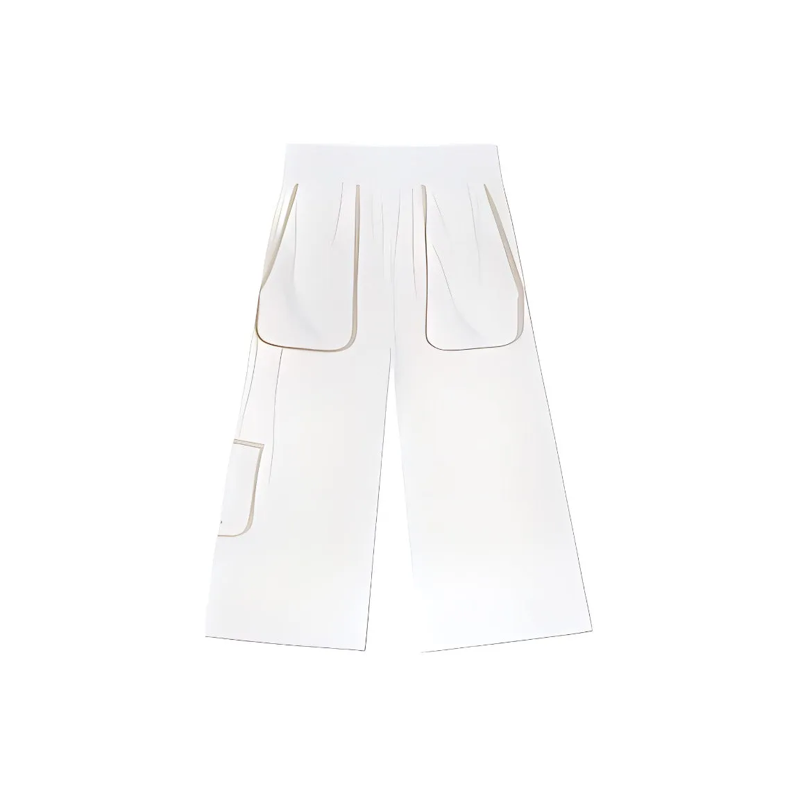 (WMNS) Converse Knit Cargo Straight Casual Pants 'White' 10021453-A02 sold by KicksCrew product image thumbnail 2