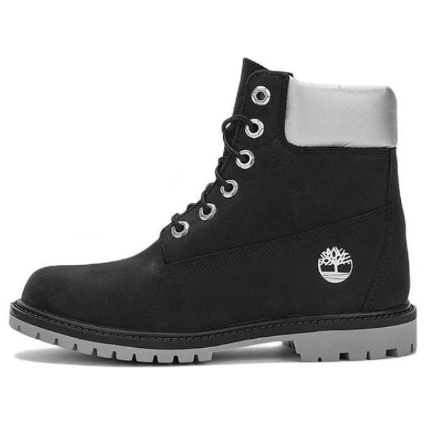(WMNS) Timberland 6 Inch Heritage Cupsole Waterproof Boots 'Black Nubuck with Silver Collar' A5MAVW sold by KicksCrew