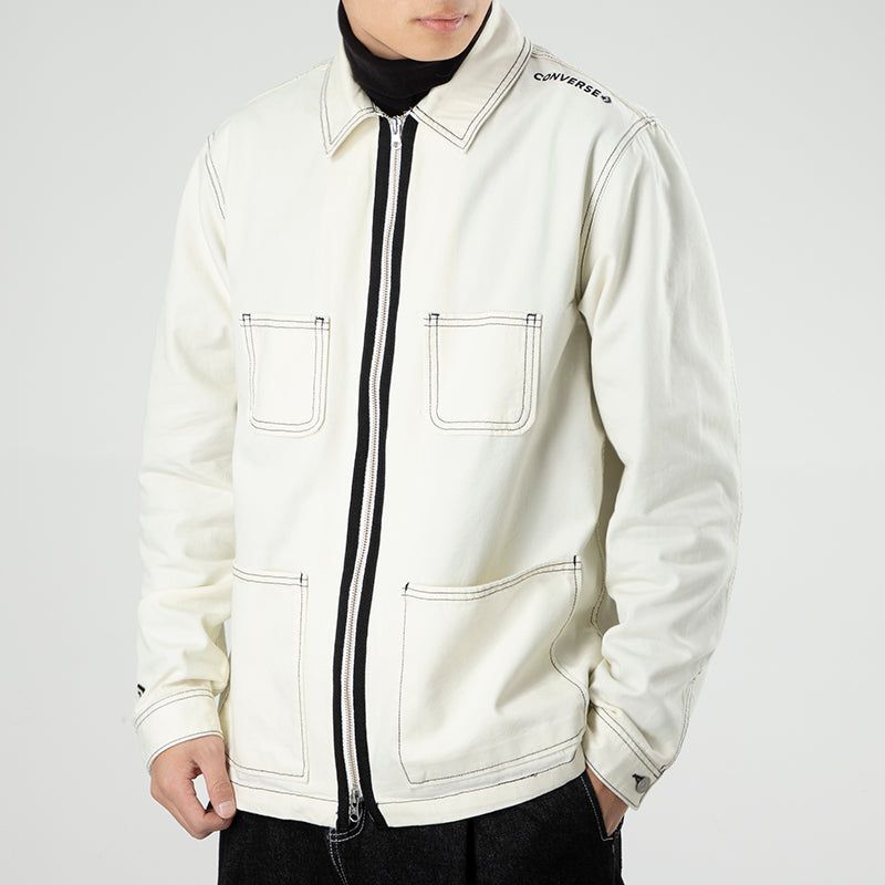 Converse Pocket Woven Long Sleeves Jacket 'White' 10020896-A04 sold by KicksCrew product image thumbnail 5