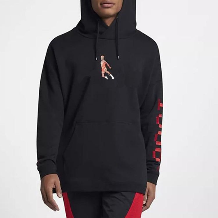 Air Jordan Logo Hoodie 'Black Red' AJ0431-010 sold by KicksCrew product image thumbnail 3