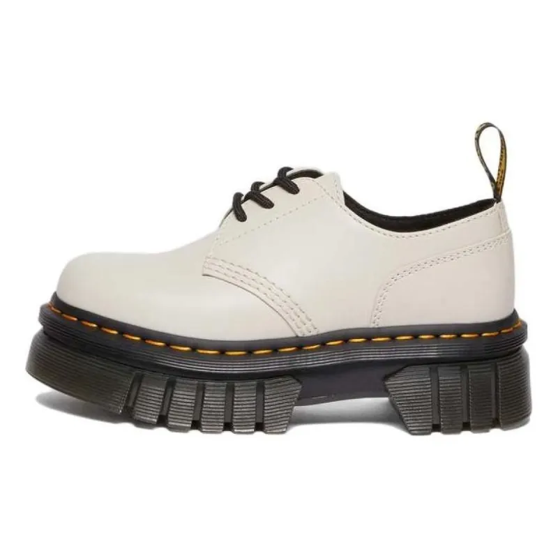 (WMNS) Dr. Martens Audrick Nappa Leather Platform Shoes 'Cobblestone Grey' 27147055 sold by KicksCrew