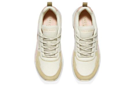 (WMNS) Skechers Street Uno Peaks Shoes 'White Tan Pink' 177546-NAT sold by KicksCrew