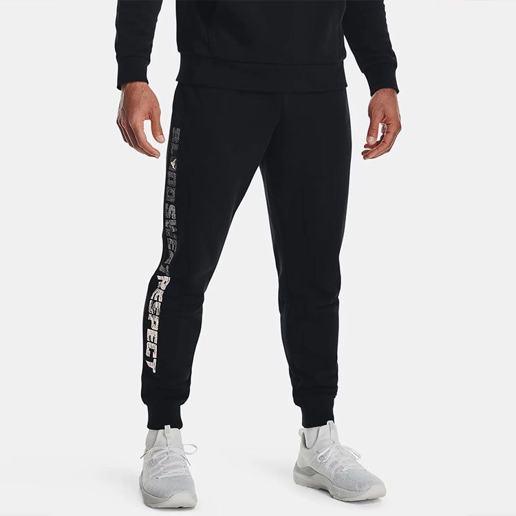 Under Armour Project Rock Rival Fleece Joggers 'Black' 1367111-001 sold by KicksCrew product image thumbnail 4