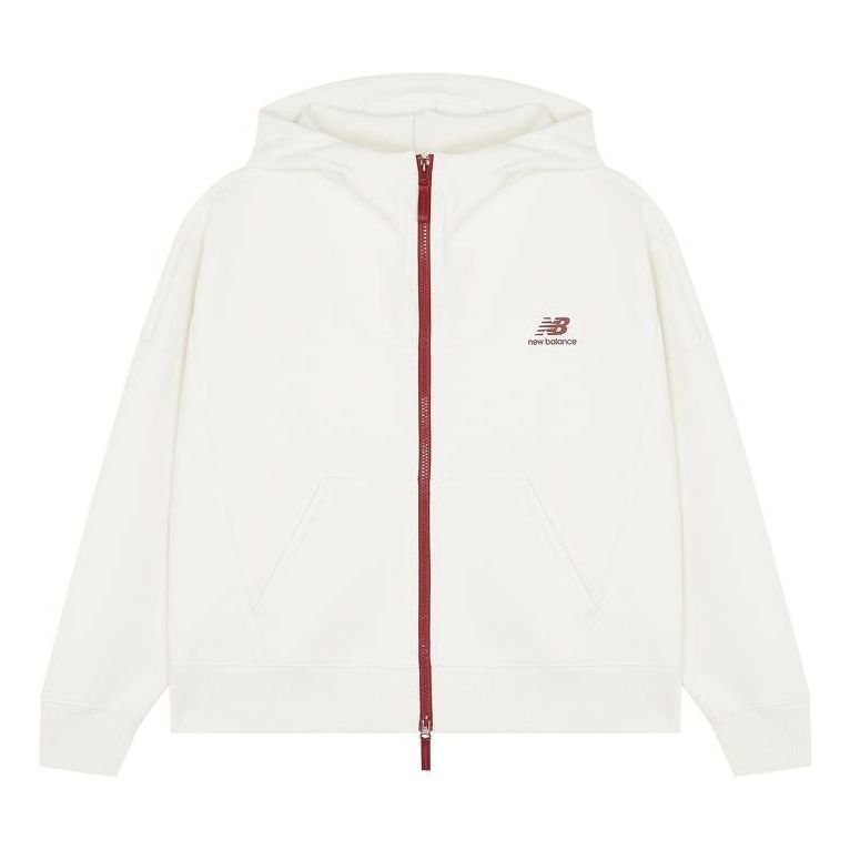 (WMNS) New Balance Athletics Full-Zip Jacket 'White' AWJ21315-IV sold by KicksCrew