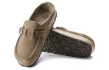 (WMNS) Birkenstock Buckley Suede Leather 'Gray Taupe' 1019490 sold by KicksCrew