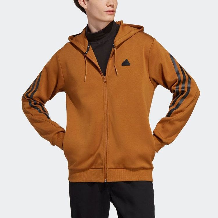 adidas Future Icons 3-Stripes Full-Zip Hoodie 'Bronze Strata' IC8260 sold by KicksCrew product image thumbnail 2