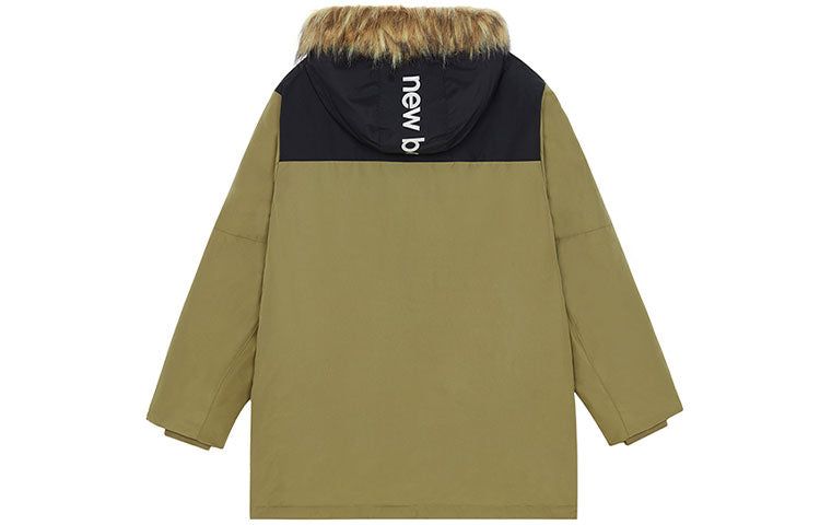 New Balance Warm Hooded Down Jacket 'Olive Green Black' AMJ13329-OV sold by KicksCrew product image thumbnail 2