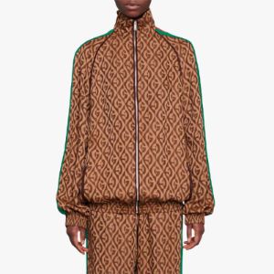 (WMNS) Gucci G Rhombus Jacket 'Brown' 596002-XJBUT-2100 sold by KicksCrew
