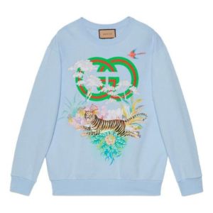 (WMNS) Gucci Tiger Interlocking G Sweatshirt 'Blue' 617964-XJD4F-4493 sold by KicksCrew