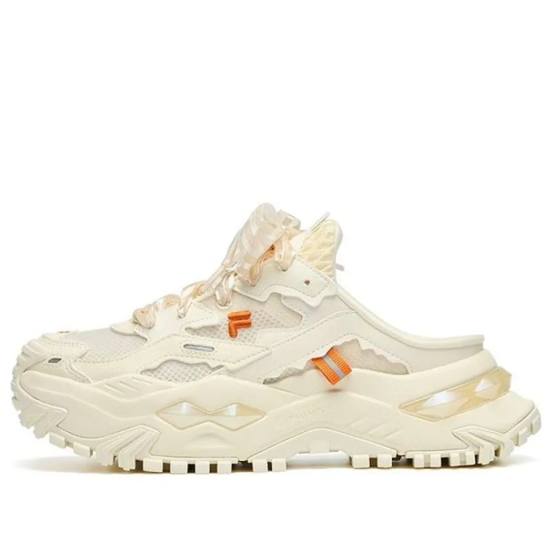 (WMNS) FILA FUSION Bianco Mule Shoes 'Cream White' T12W231301FAR sold by KicksCrew
