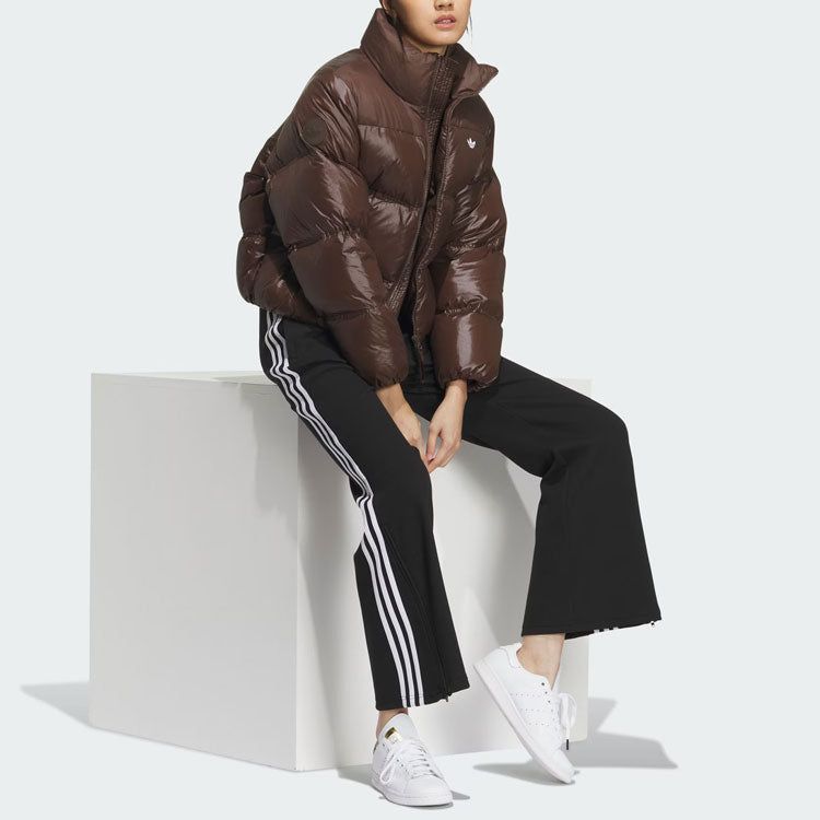 WMNS) adidas originals Short Down Puffer Jacket 'Brown