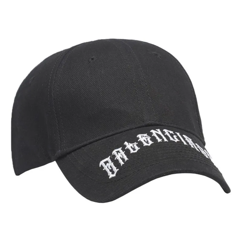 Balenciga Embroidered Tattoo Logo Visor Cap 'Black' 570102410B71077 sold by KicksCrew