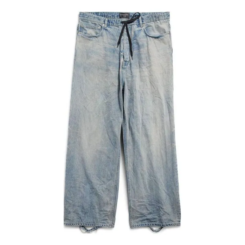 Balenciaga Oversized Baggy Pants 'Light Blue' 786643TQW556379 sold by KicksCrew
