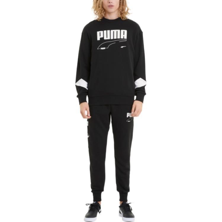 Puma Rebel Crew Sweatshirt 'Black White' 588855-01 sold by KicksCrew product image thumbnail 3