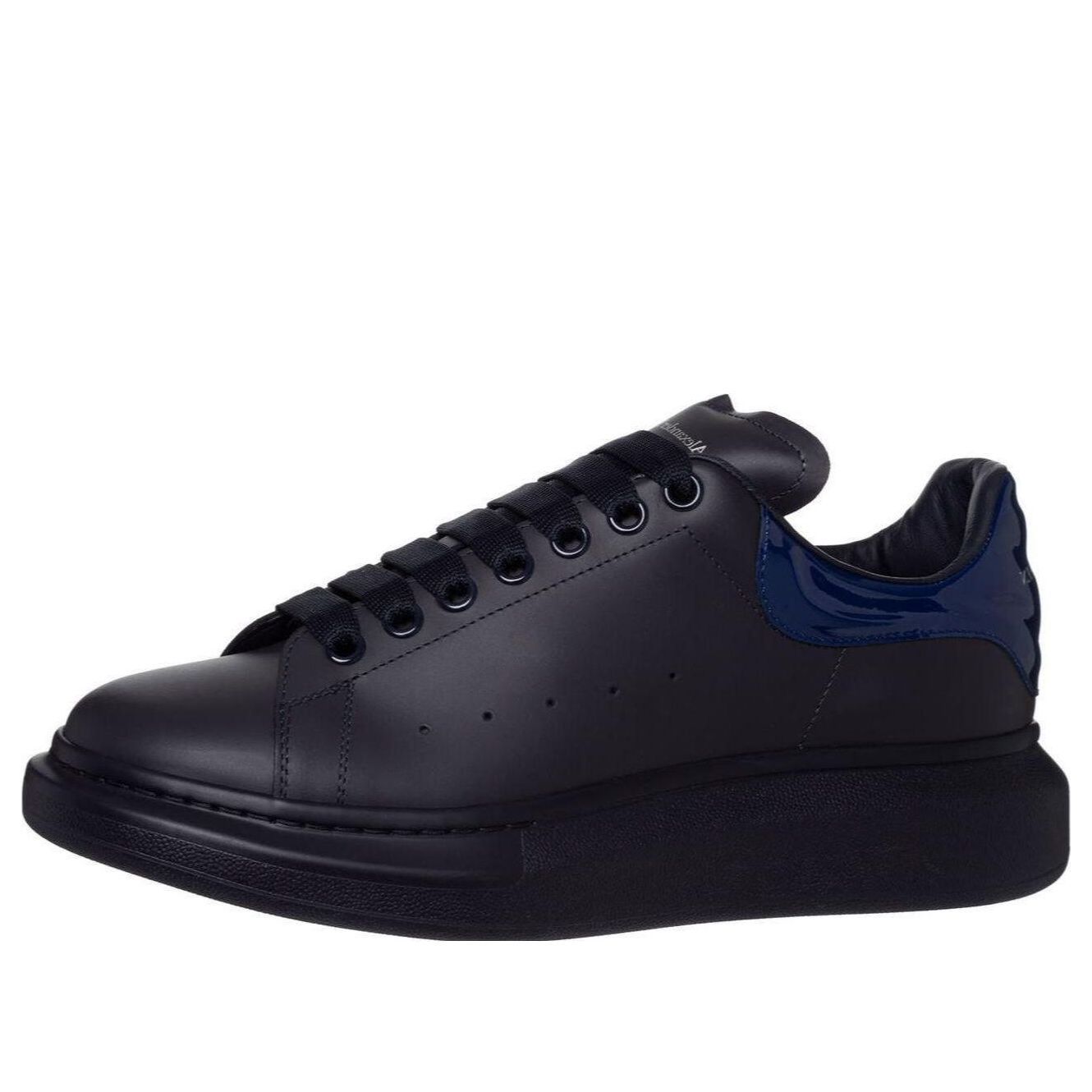 Alexander McQueen Oversized Sneaker 'Triple Black Blue' 727390WICGV4219 sold by KicksCrew