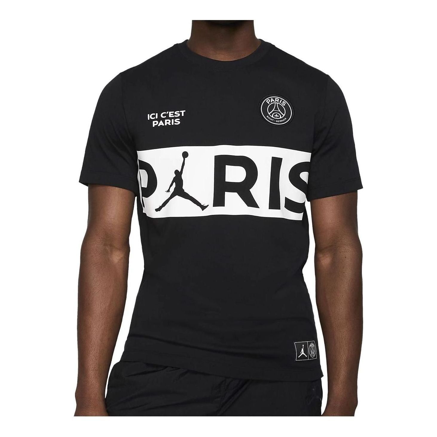 Air Jordan PSG Wordmark 'Black White' BQ8389-010 sold by KicksCrew