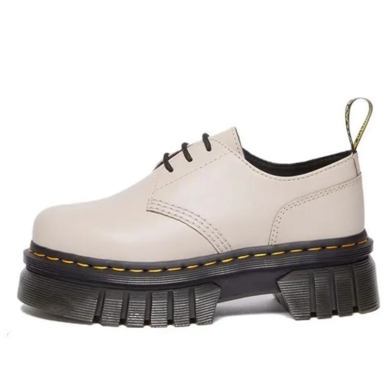 (WMNS) Dr. Martens Audrick Nappa Lux Leather Platform Shoes 'Vintage Taupe' 27147348 sold by KicksCrew
