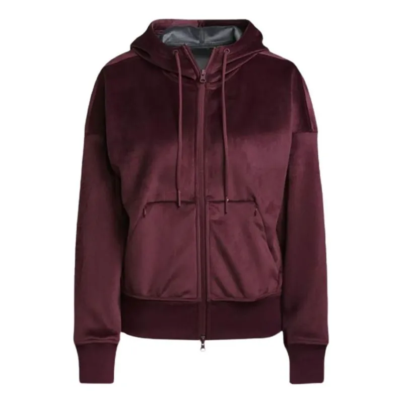 (WMNS) adidas Future Icons Hoodie Asia Sizing 'Burgundy' H31108 sold by KicksCrew