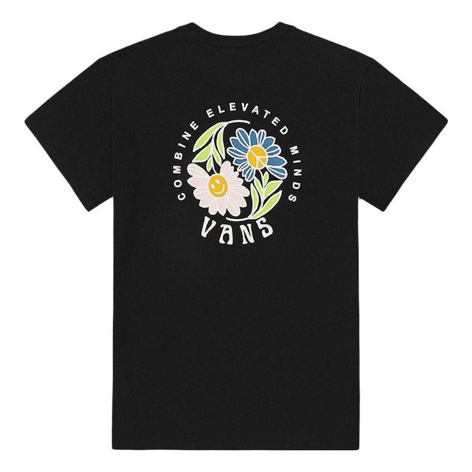 (WMNS) Vans Flower T-shirt 'Black' VN0008ZDBLK sold by KicksCrew product image thumbnail 2