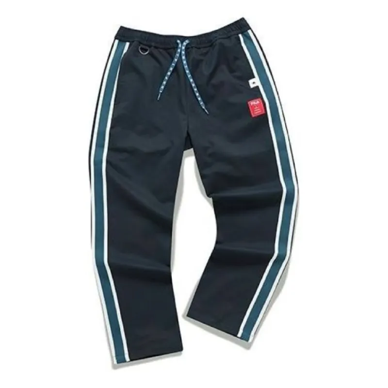 FILA x Mihara Yasuhiro Collaborative Side Stripe Woven Track Pants 'Navy White' F11M213803F-NV sold by KicksCrew