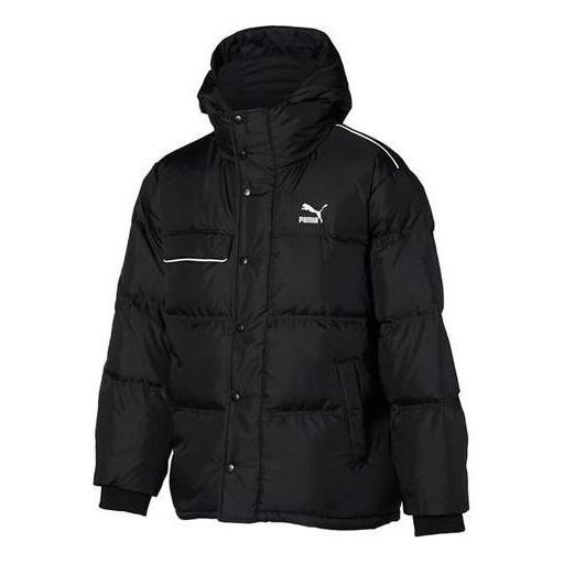 Puma Street Style Logo Down Jacket 'Black' 929836-01 sold by KicksCrew