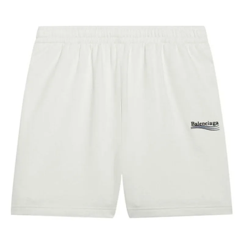 Balenciaga Political Campaign Short 'White' 641608TKVI99084 sold by KicksCrew