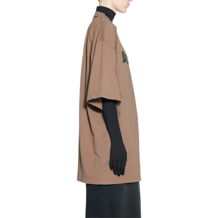 Balenciaga Caps T-shirt Boxy Fit 'Tan' 651795TNVL17761 sold by KicksCrew product image thumbnail 5