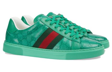 GUCCI Ace GG Crystal canvas sneaker 'Green' 760775-FACRF-3751 sold by KicksCrew