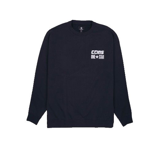 Converse CONS One Star Crew Sweatshirt 'Black' 10026900-A03 sold by KicksCrew