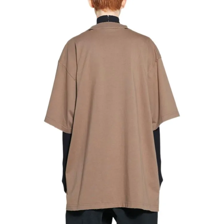 Balenciaga Caps T-shirt Boxy Fit 'Tan' 651795TNVL17761 sold by KicksCrew product image thumbnail 4