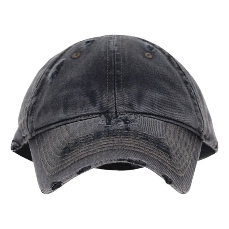 Balenciaga Denim Cap 'Charcoal' 719544416B61100 sold by KicksCrew