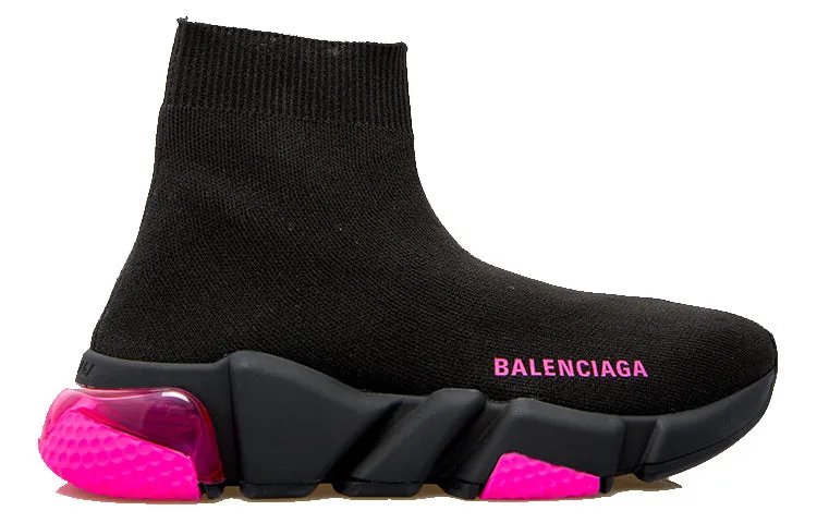(WMNS) Balenciaga Speed 1.0 Sneakers 'Clear Sole Black Fluo Pink' 607543W2DBW1051 sold by KicksCrew product image thumbnail 2