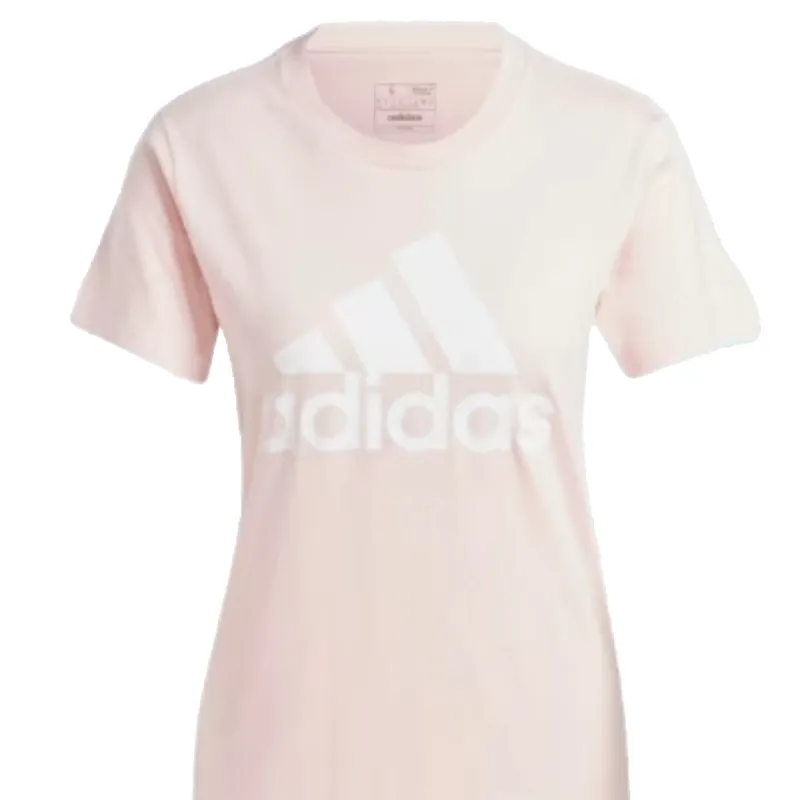 (WMNS) adidas Essentials Logo T-Shirt Asia Sizing 'Pink' IY4322 sold by KicksCrew