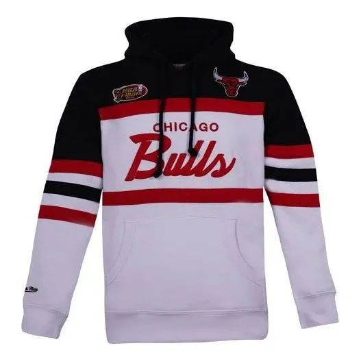 Mitchell & Ness x Chicago Bulls Head Coach Pullover Hoodie 'Black White' FPHDSC19029-CBUWHBK sold by KicksCrew