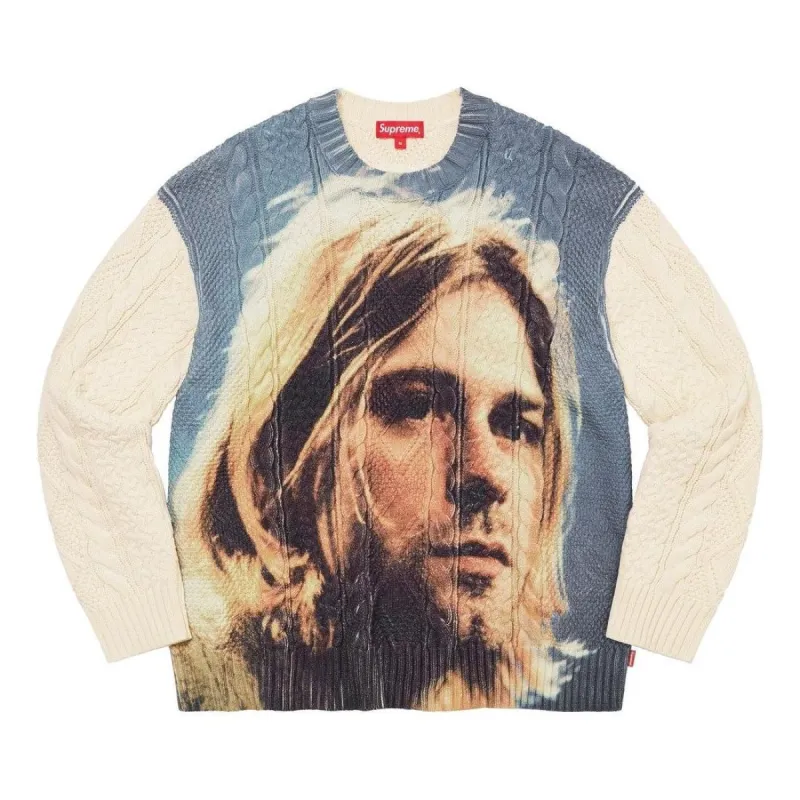 Supreme Kurt Cobain Sweater 'Beige Teal' SUP-SS23-247 sold by KicksCrew