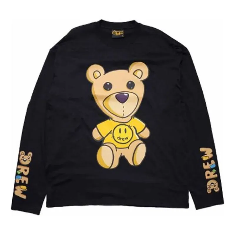 Drew House Theodore Longsleeve T-shirt 'Black' DR-FW21-077 sold by KicksCrew