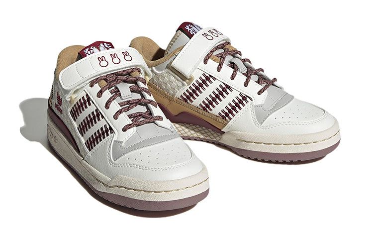 (GS) Adidas Originals Forum Low Classic Shoes 'White Burgundy' IF2578 sold by KicksCrew product image thumbnail 3