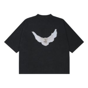 Yeezy Gap Engineered by Balenciaga SS22 Dove 3/4 Sleeve Washed T-Shirt 'Black' 472973-00 sold by KicksCrew