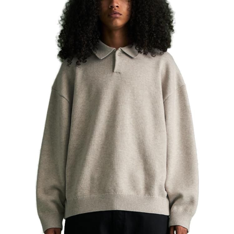 Fear of God Essentials FW23 Knit Polo Shirt 'Core Heather' 192BT232184F sold by KicksCrew product image thumbnail 4