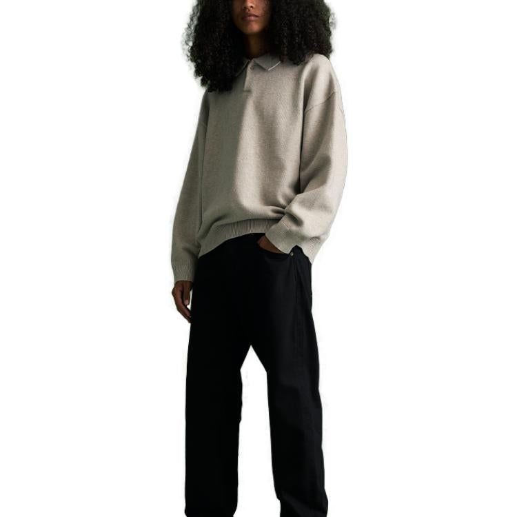 Fear of God Essentials FW23 Knit Polo Shirt 'Core Heather' 192BT232184F sold by KicksCrew product image thumbnail 3