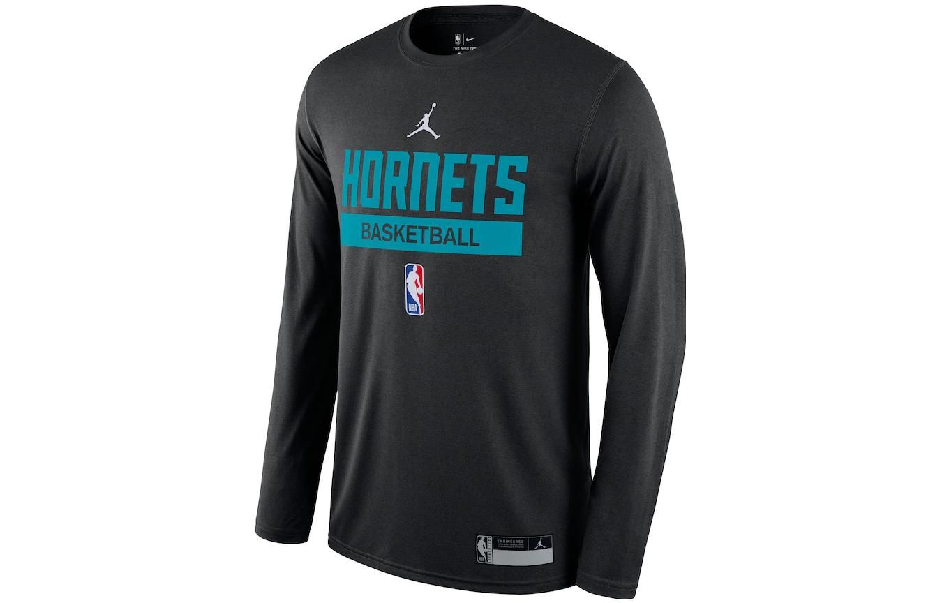 Air Jordan x NBA Charlotte Hornets 22-23 Practice Performance Long Sleeve T-Shirt 'Black' DR6508-010 sold by KicksCrew product image thumbnail 2