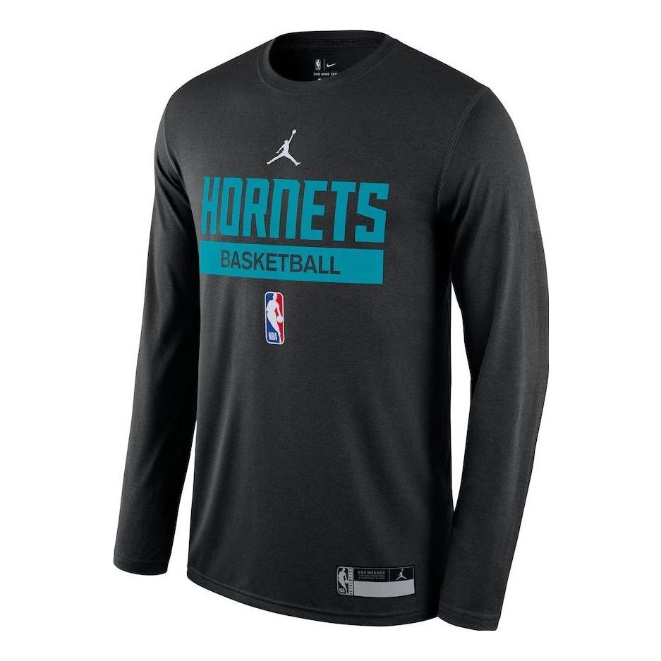 Air Jordan x NBA Charlotte Hornets 22-23 Practice Performance Long Sleeve T-Shirt 'Black' DR6508-010 sold by KicksCrew