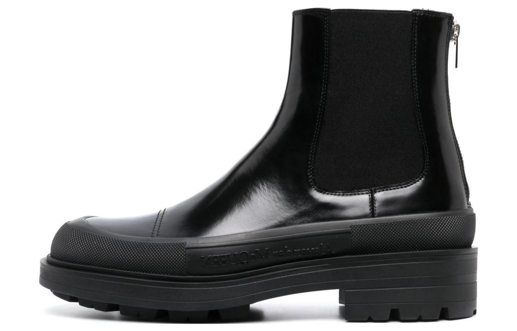 Alexander McQueen Chelsea Ankle Boots 'Black' 736508WHV7J1000 sold by KicksCrew product image thumbnail 2