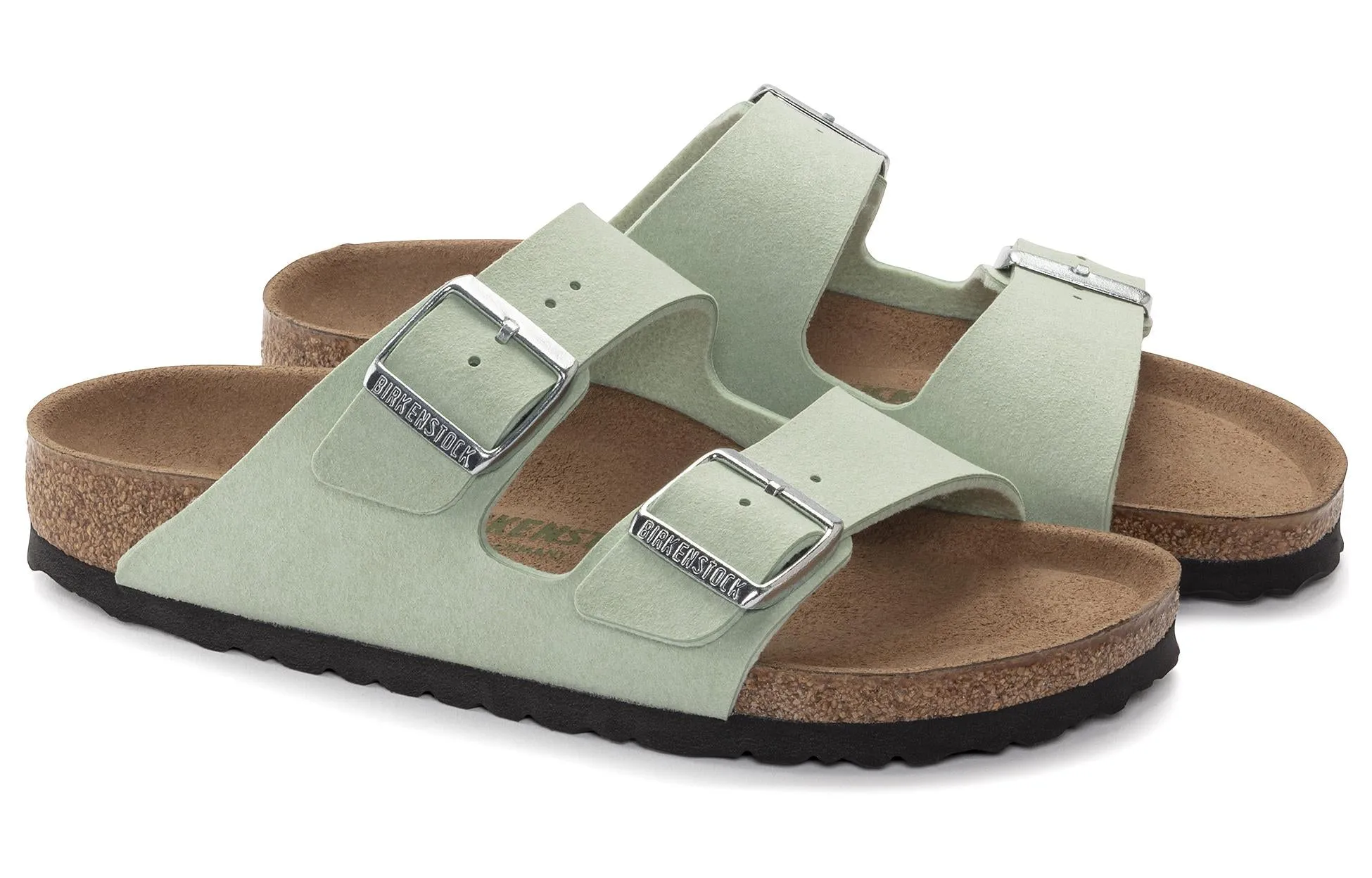 (WMNS) Birkenstock Arizona Vegan Synthetik Narrow Fit 'Soft Birki Vegan Matcha' 1024092 sold by KicksCrew product image thumbnail 2